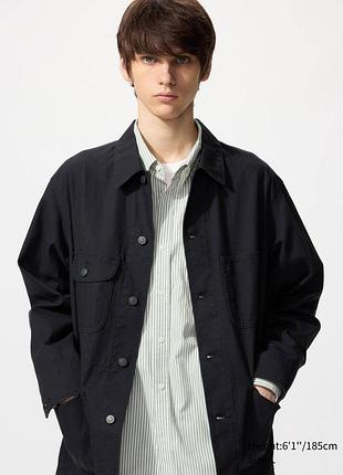 Джинсова куртка-сорочка uniqlo 2