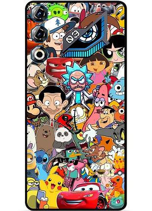 Чехол силиконовый бампер для zte nubia neo 3 gt 5g с рисунком симпсоны simpsons бард