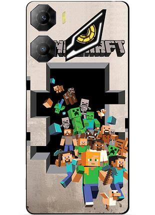 Силіконовий чохол бампер для zte nubia neo 3 5g з картинкою minecraft майнкрафт