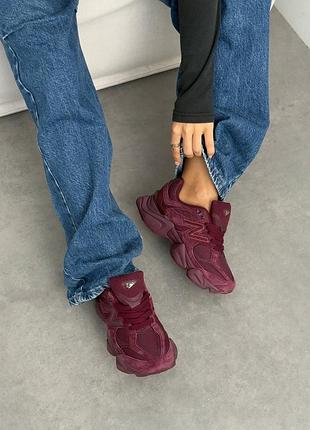 Кроссовки new balance 9060 burgundy 10