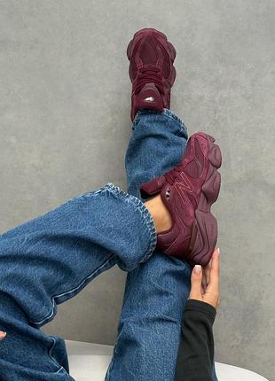 Кроссовки new balance 9060 burgundy 9