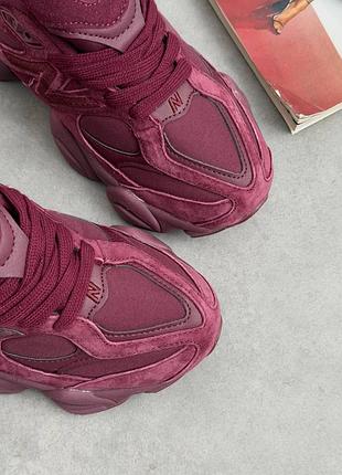 Кроссовки new balance 9060 burgundy 4