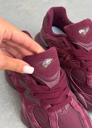 Кроссовки new balance 9060 burgundy 3
