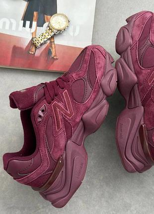Кроссовки new balance 9060 burgundy 2
