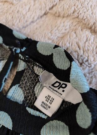Платье миди с длинным рукавом в горох 5