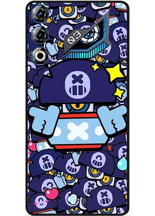 Силиконовый бампер чехол для zte nubia neo 3 gt 5g стикеры бравл дэррил brawl