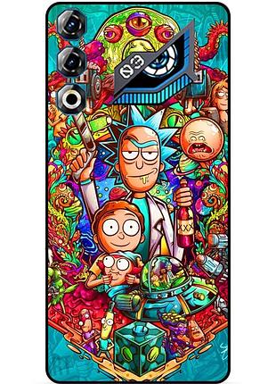 Силіконовий чохол бампер для zte nubia neo 3 gt 5g з малюнком rick and morty рік і морті