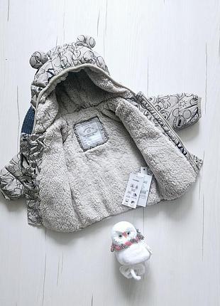 Новая куртка для девочки/мальчика 50-62см, george, 0-3месяцы, стильная демисезонная куртка детская с микки-маусами 3
