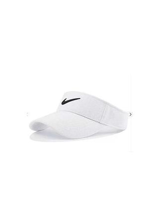 Білий спортивний козирок nike з dri-fit