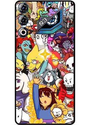 Силиконовый чехол бампер для zte nubia neo 3 gt 5g с рисунком undertale андертейл