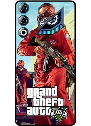 Силиконовый чехол бампер для zte nubia neo 3 gt 5g с картинкой gta гта