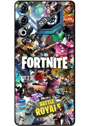 Силиконовый бампер чехол для zte nubia neo 3 gt 5g с картинкой fortnite фортнайт