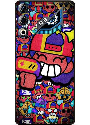 Силиконовый бампер чехол для zte nubia neo 3 gt 5g стикеры бравл мэг brawl