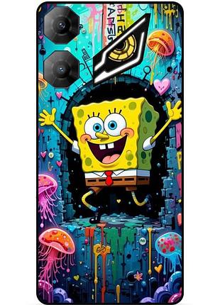 Силиконовый чехол бампер для zte nubia neo 3 5g с картинкой sponge bob губка боб