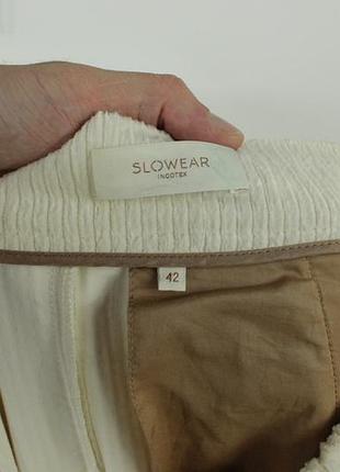 Премиальные брендовые брюки брюки брюки брюки slowear incotex corduroy viscose fabric wide fit trousers women's 6