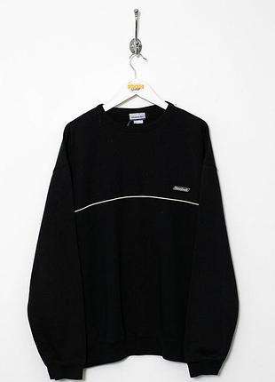 Світшот reebok classic mini logo темно-синього кольору з круглим вирізом, початок 2000-х