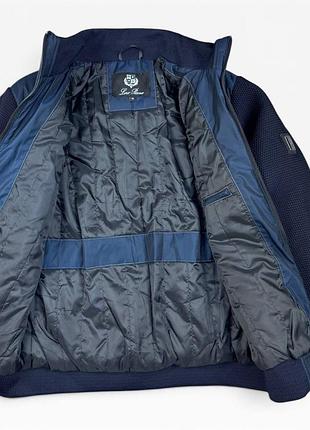 Чоловічий утеплений бомбер з трикотажними рукавами loro piana 5