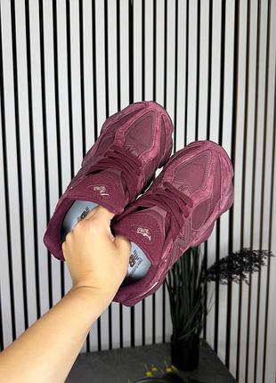 Стильные женские кроссовки new balance 9060 burgundy 6