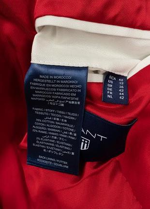 Gant red cotton blend blazer jacket  [bwh112139] 6
