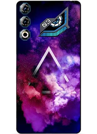 Чехол силиконовый бампер для zte nubia neo 3 gt 5g с рисунком космос галактика