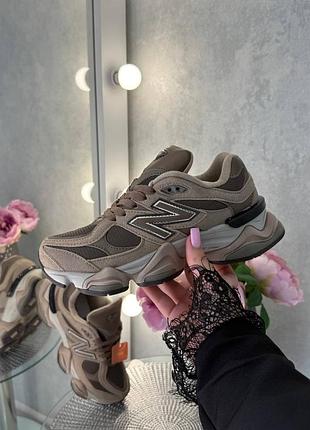 Стильные женские кроссовки new balance 9060 brown 2