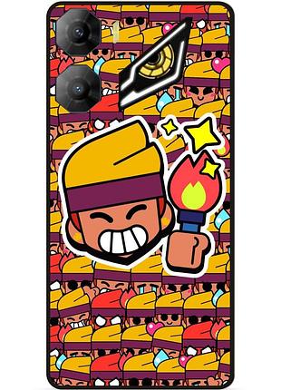 Силиконовый бампер чехол для zte nubia neo 3 5g стикеры бравл амбер brawl