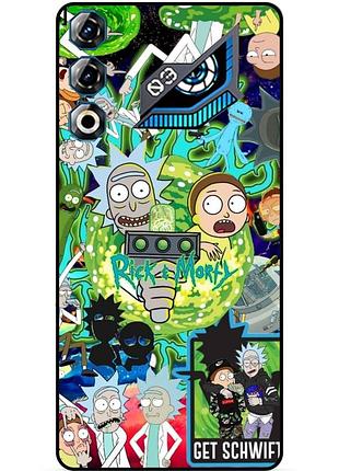 Силіконовий чохол бампер для zte nubia neo 3 gt 5g з малюнком rick and morty рік і морті