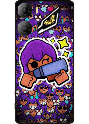 Силиконовый бампер чехол для zte nubia neo 3 5g стикеры бравл шелли brawl