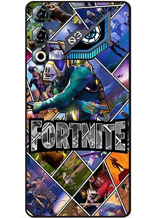 Силиконовый бампер чехол для zte nubia neo 3 gt 5g с картинкой фортнайт fortnite