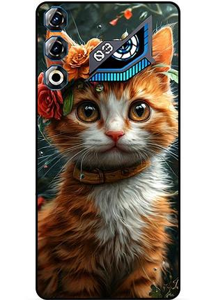 Чехол силиконовый бампер для zte nubia neo 3 gt 5g с рисунком котенок