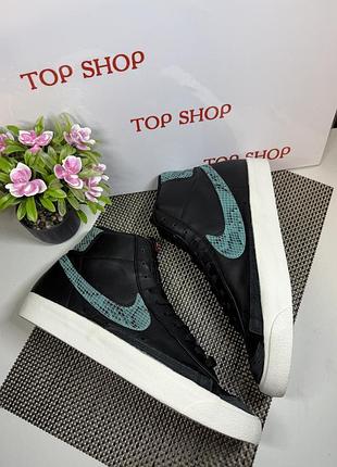 Оригинальные кроссовки кожаные nike blazer хайтопы 6