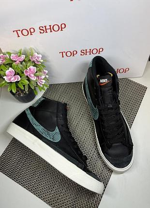 Оригинальные кроссовки кожаные nike blazer хайтопы