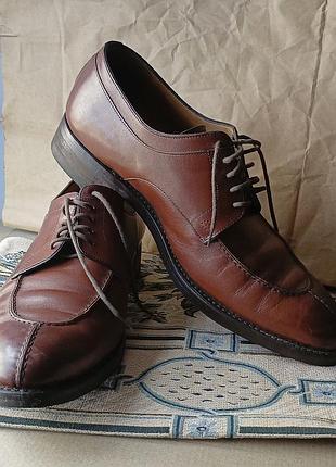 Классические мужские туфли бренда loding shoes, коричневые.