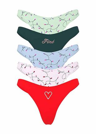 Набор трусиков тонг victoria's secret pink