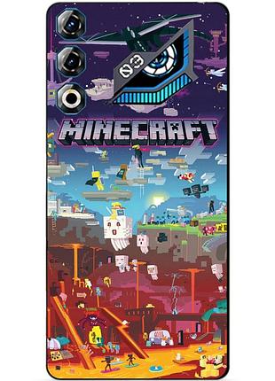 Силиконовый бампер чехол для zte nubia neo 3 gt 5g игра minecraft майнкрафт