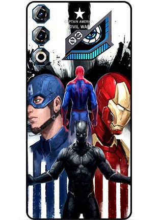 Силіконовий бампер чохол для zte nubia neo 3 gt 5g з малюнком marvel марвел людина-павук