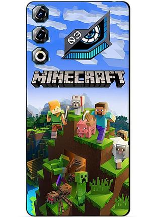 Силіконовий чохол бампер для zte nubia neo 3 gt 5g з малюнком minecraft майнкрафт