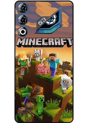 Чехол силиконовый бампер для zte nubia neo 3 gt 5g с рисунком minecraft майнкрафт