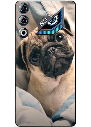 Силіконовий чохол бампер для zte nubia neo 3 gt 5g з малюнком фото мопс