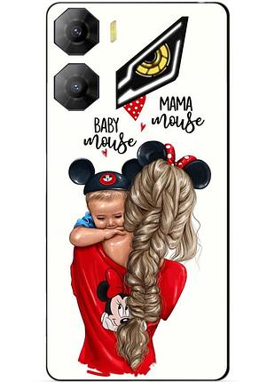 Силіконовий чохол бампер для zte nubia neo 3 5g з малюнком мама та малюк