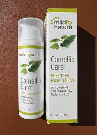 Camellia care від mild by nature крем із зеленим чаєм для обличчя