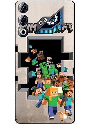 Чехол силиконовый бампер для zte nubia neo 3 gt 5g с картинкой minecraft майнкрафт