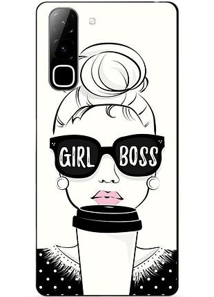 Чехол силиконовый бампер для infinix hot 70 (x6895) с рисунком girl boss