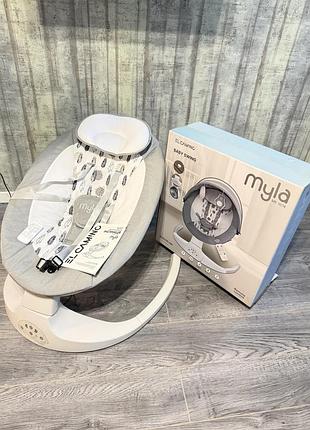 Заколисуючий центр, крісло гойдалка для немовлят elcamino 1074 myla soft gray