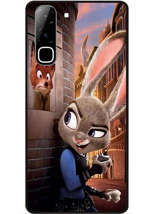 Силиконовый бампер чехол для infinix hot 70 (x6895) с картинкой зверополис джуди