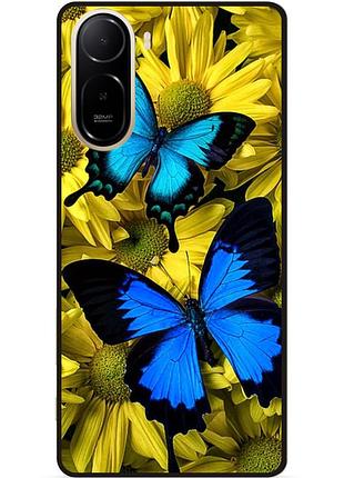 Силіконовий бампер чохол для xiaomi poco c81 pro з картинкою метелики бабочки