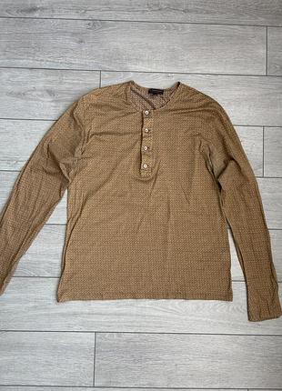 Мужская кофта хенли премиального бренда барбери burberry size l л размер брендовый лонгслив тонкий свитер свитшот пуловер джемпер оригинал