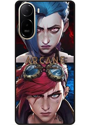 Силіконовий чохол бампер для xiaomi poco c81 pro з картинкою аркейн arcane