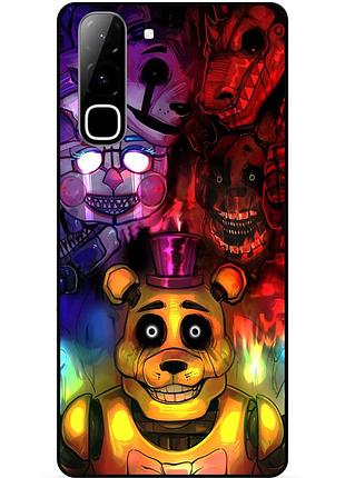 Чехол силиконовый бампер для infinix hot 70 (x6895) с рисунком фредди freddy аниматроники