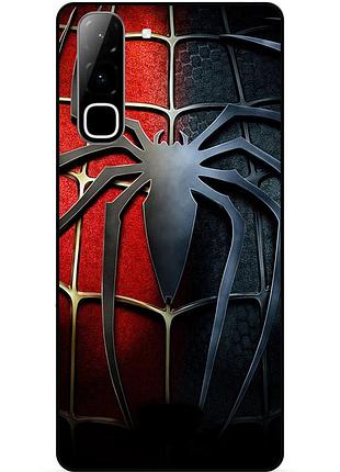 Чехол силиконовый бампер для infinix hot 70 (x6895) с рисунком человек паук spider man